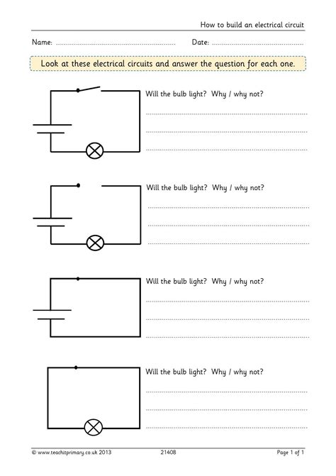 circuit symbols worksheet ks2 Epub