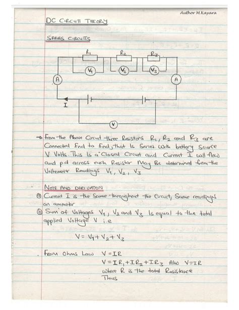 circuit theory notes for 2nd semester Doc