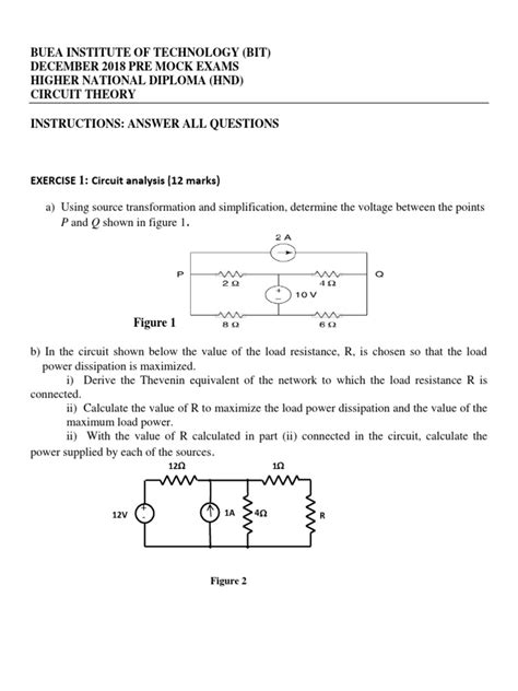 circuit theory question for diploma pdf Doc