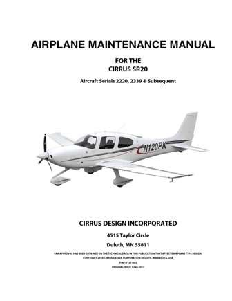 cirrus sr20 maintenance manual PDF