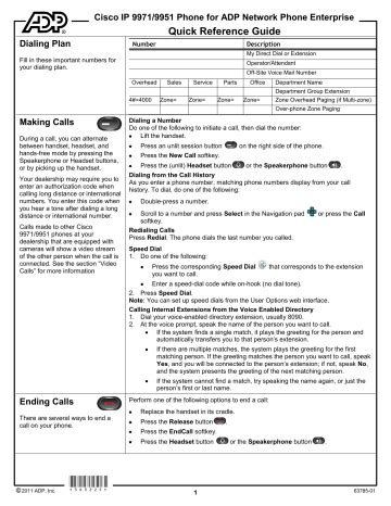 cisco 9951 quick reference guide Reader