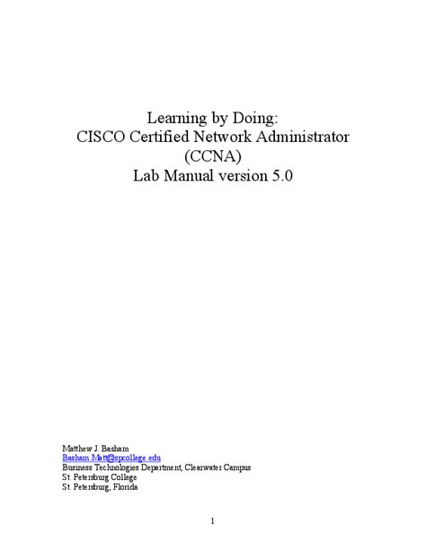 cisco ccna instructor lab manual Reader