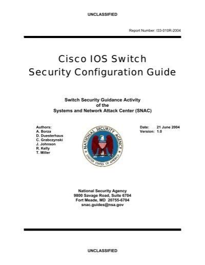 cisco ios switch security configuration guide nsa PDF