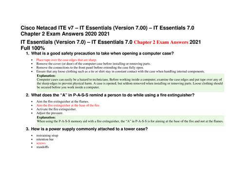 cisco it essentials answers chapter 7 Doc