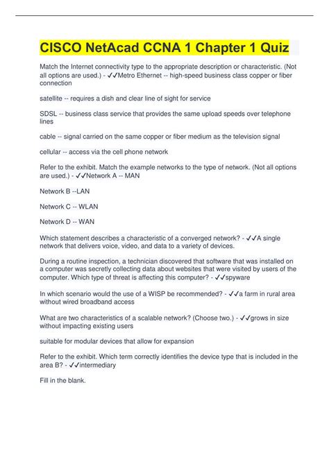 cisco netacad chapter answers PDF