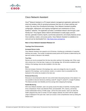 cisco network assistant 55 manual PDF