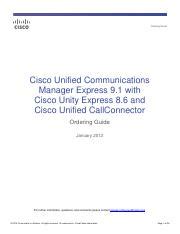 cisco unity express ordering guide Reader