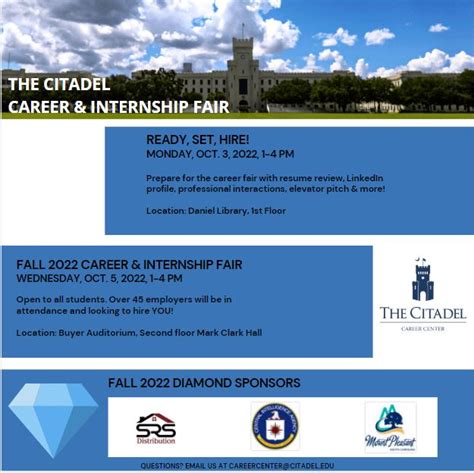 citadel internships for freshmen