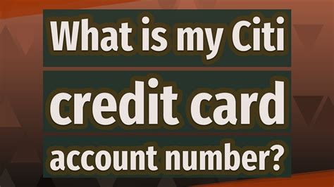 citi credit card number