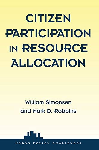 citizen participation in resource allocation urban policy challenges PDF
