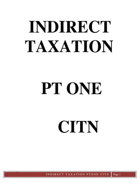 citn study guide on indirect tax PDF