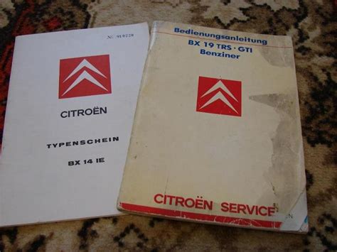 citroen bx 14 technicky manual PDF