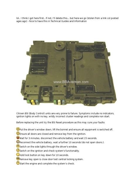 citroen c8 bsi reset Reader