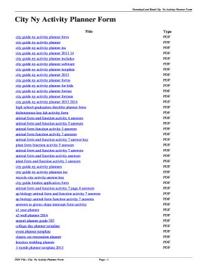 city guide ny activity planner form Epub
