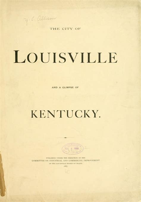 city louisville glimpse kentucky Epub