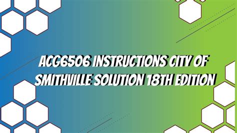 city of smithville project solutions 16e Kindle Editon