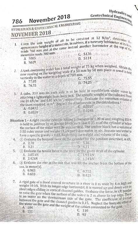 civil engineering board exam problems solutions Doc