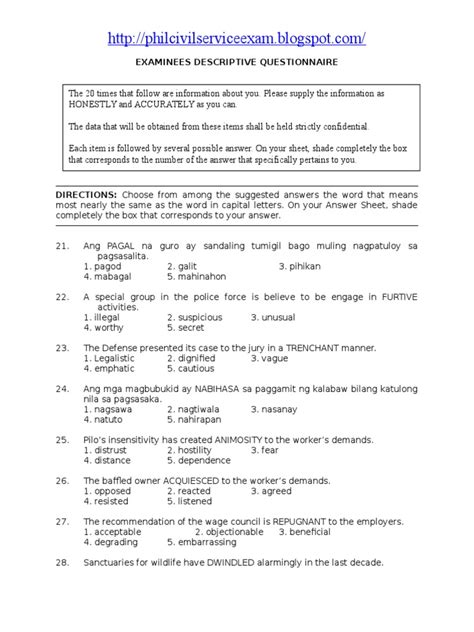 civil service reviewer 2011 with answer Kindle Editon