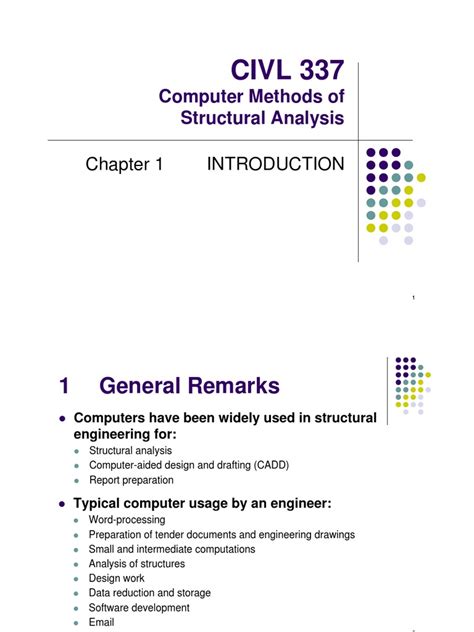 civl 337 computer methods of structural analysis 47422 PDF