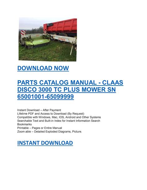 claas disco 3000 tc manual Kindle Editon