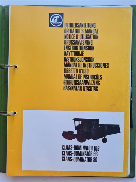 claas dominator 106 manual PDF