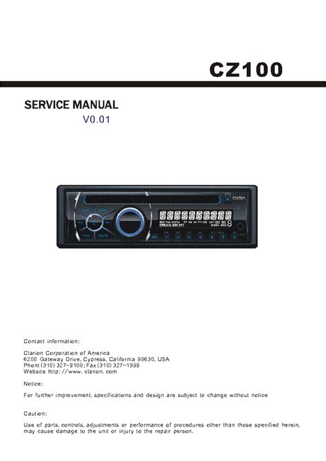 clarion cz 101 manual Epub