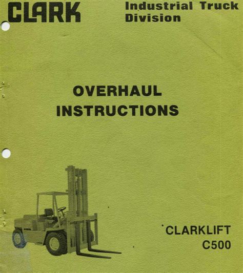 clark forklift manual model c500 y 350 Kindle Editon