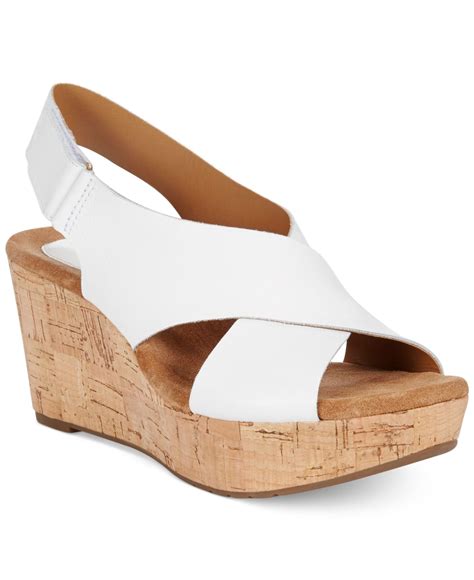 clarks white sandals