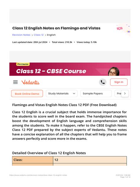 class 12 english notes 2013 Reader
