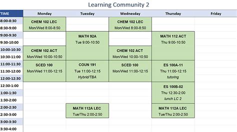 class schedule csulb
