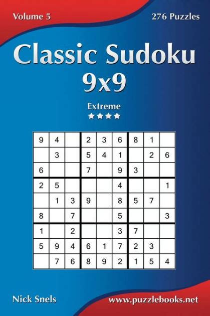 classic sudoku 9x9 extreme volume 5 276 puzzles PDF