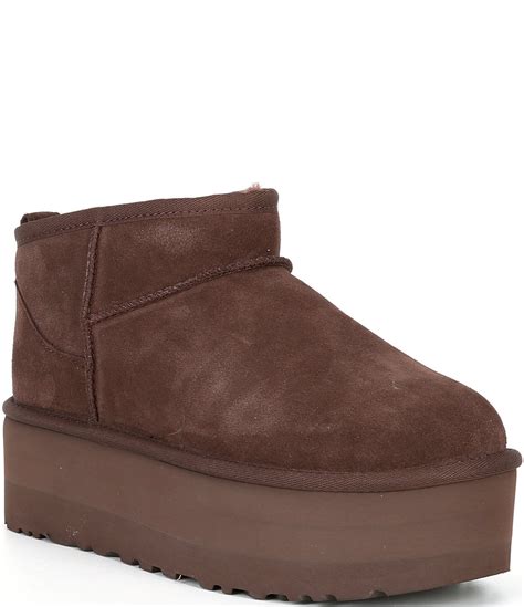 classic ultra mini platform suede booties