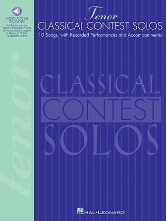 classical contest solos tenor vocal collection bk with online audio Epub