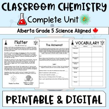 classroom chemistry grade 5 unit test PDF