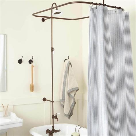 clawfoot tub shower curtain hardware