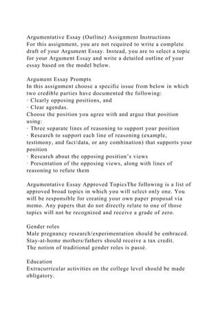 clear agendas argumentative essay