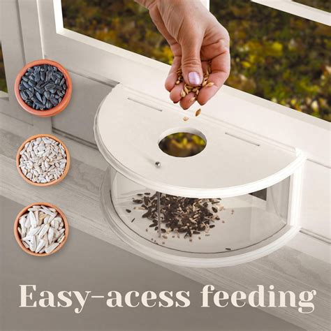 clear view window tray bird feeder