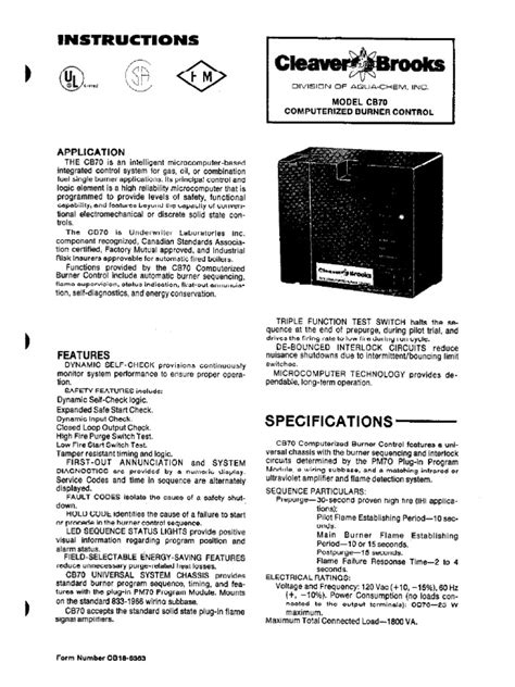cleaver brooks burner control manual Reader