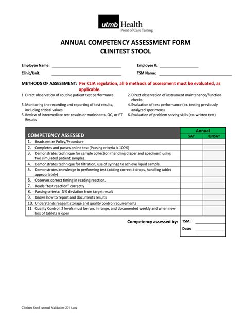clia competency assessment form Kindle Editon