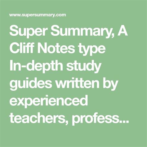 cliff notes study guides Doc