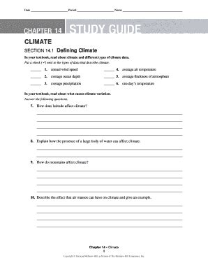 climate study guide answers Reader