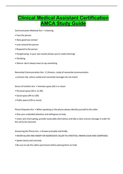 clinical medical assistant certification study guide tutorial Reader