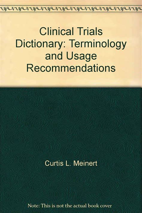 clinical trials dictionary terminology and usage recommendations PDF