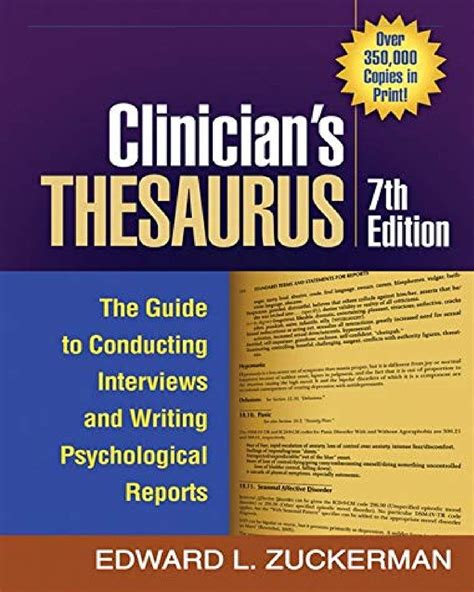 clinicians thesaurus guidebook for writing psychological reports Kindle Editon