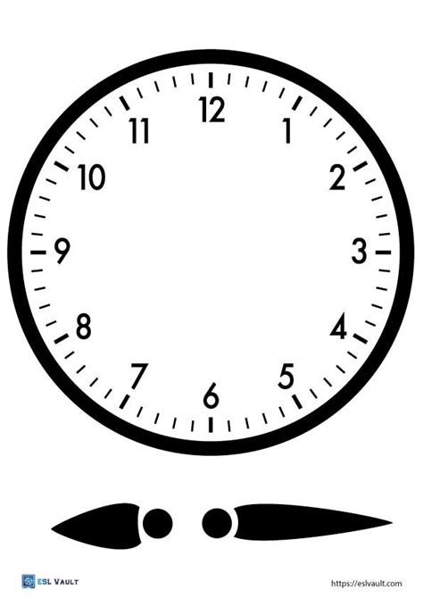 clock face and hands template Kindle Editon