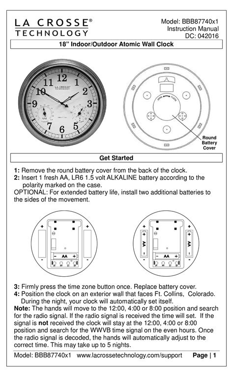 clock instructions for model number 99414 fc infiniti Doc