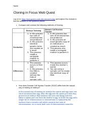 cloning in focus webquest answer key Reader