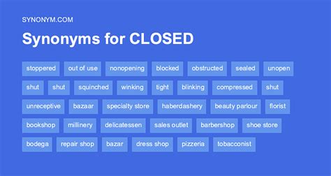 closed synonym