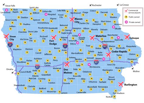 closest airport to university of iowa