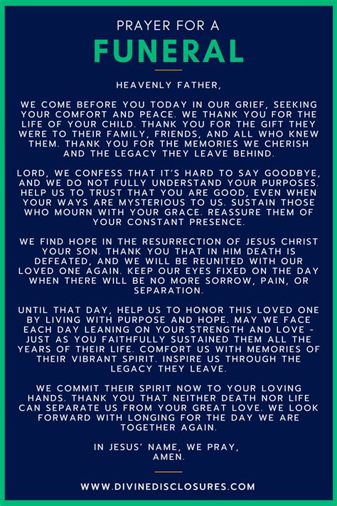 closing prayer for funeral service Epub